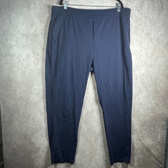 Public Rec Pants Mens 44X32 Navy Blue Drawstring Zip‎ Pockets Athleisure Casual